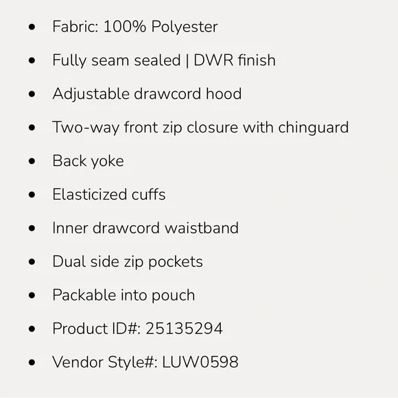 NWOT Lole Piper Raincoat | size XL - Picture 9 of 10